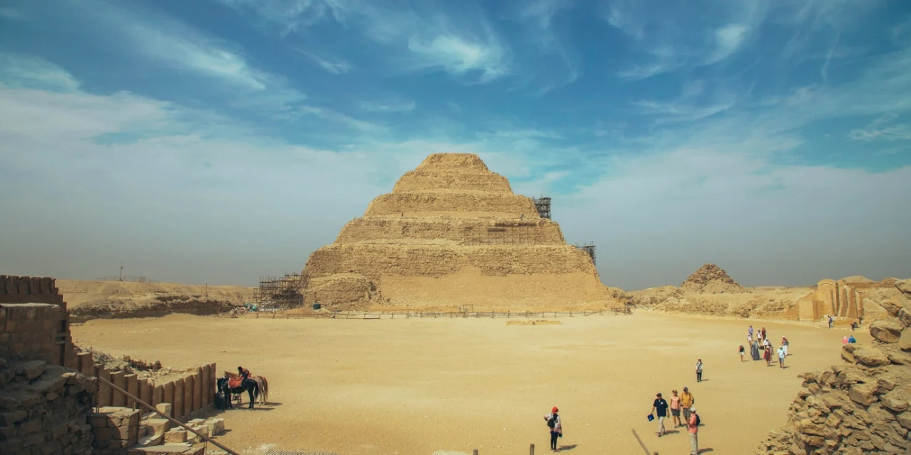 Who built the first pyramid in Egypt